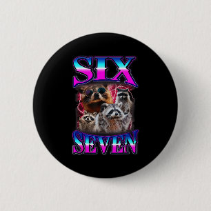 Lustiges Six Seven 67 Meme 67 Waschbär Meme Bootle Button