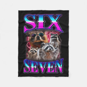 Lustiges Six Seven 67 Meme 67 Waschbär Meme Bootle Fleecedecke