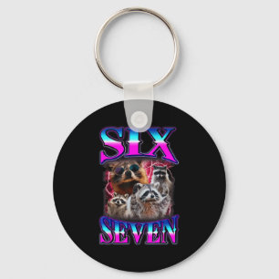 Lustiges Six Seven 67 Meme 67 Waschbär Meme Bootle Schlüsselanhänger