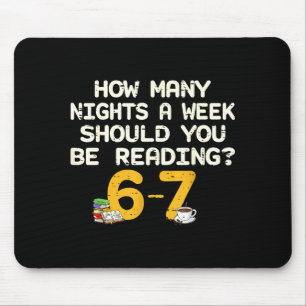 Lustiges Six Seven 67 Meme Buchliebhaber Lesen 6 7 Mousepad