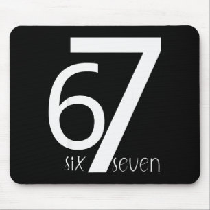 Lustiges Six Seven 6 7 Meme Design 6 7 Mousepad