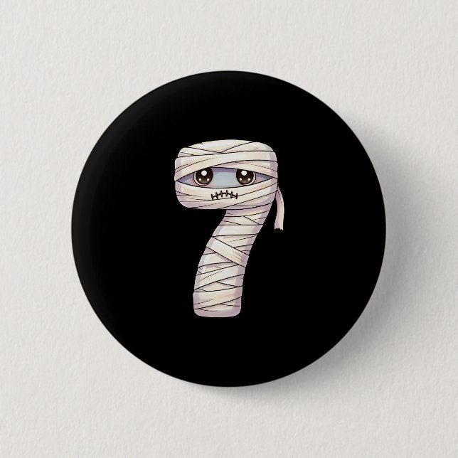 Lustiges Six Seven 6 7 Meme Design Paare Halloween Button (Vorderseite)