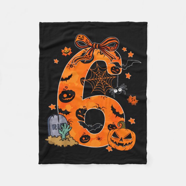Lustiges Six Seven 6 7 Meme Design Paare Halloween Fleecedecke (Vorderseite)