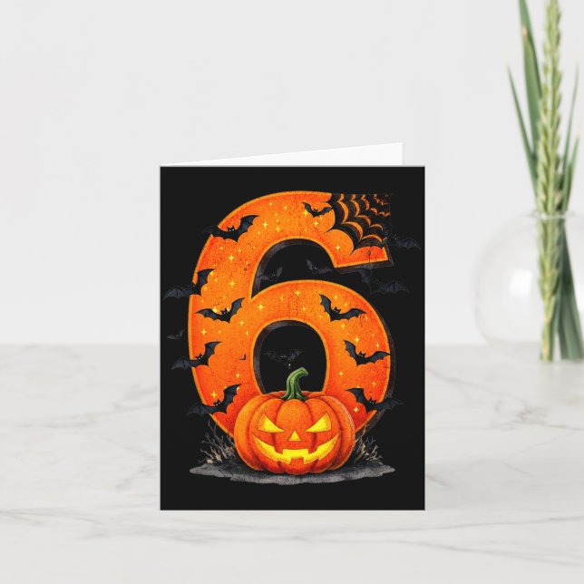 Lustiges Six Seven 6 7 Meme Design Paare Halloween Karte (Vorderseite)