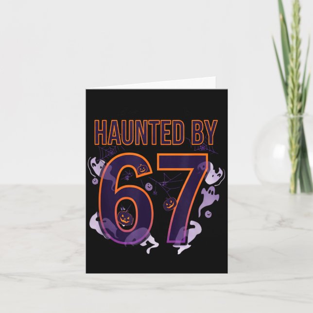 Lustiges Six Seven 6 7 Meme Design Paare Halloween Karte (Vorderseite)