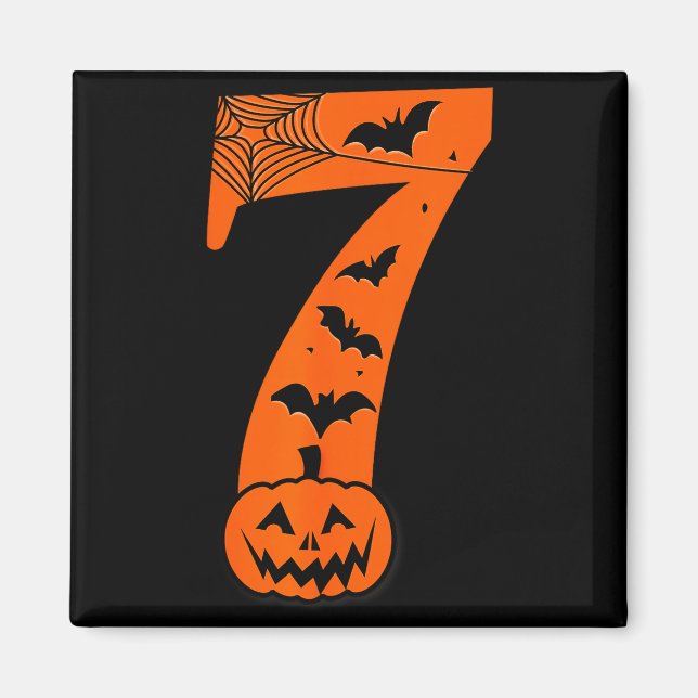 Lustiges Six Seven 6 7 Meme Design Paare Halloween Magnet (Vorne)