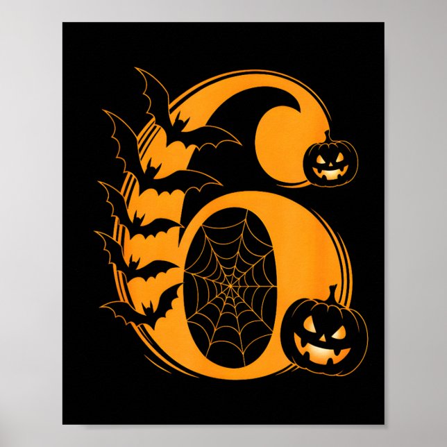 Lustiges Six Seven 6 7 Meme Design Paare Halloween Poster (Vorne)