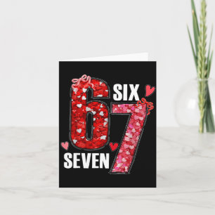 Lustiges Six Seven 6 7 Meme für Männer Frauen Kind Karte