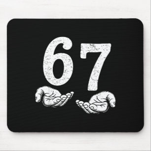 Lustiges Six Seven 6 7 Meme Gen Alpha Slang 6 7 Me Mousepad