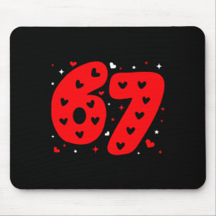 Lustiges Six Seven 6 7 Meme Gen Alpha Slang 6 7 Va Mousepad