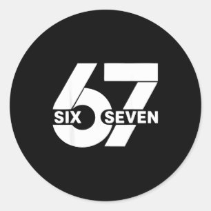 Lustiges Six Seven Meme Design 6 7 Meme Runder Aufkleber