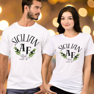 Lustiges "Sizilianisch AF - Komm damit klar"-Erbe Tri-Blend Shirt