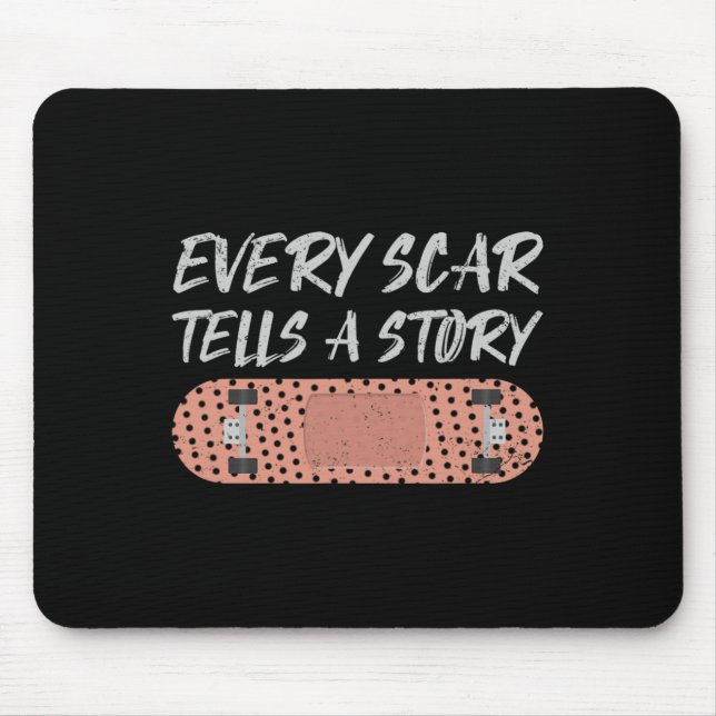 Lustiges Skate-Design mit Distressed-Look, cooles  Mousepad (Vorne)