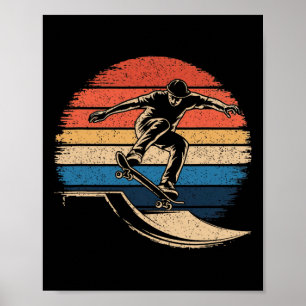 Lustiges Skateboarding-Shirt Vintage Retro Skatebo Poster