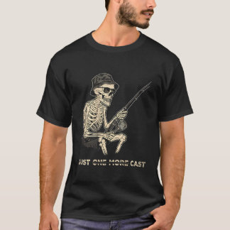 Lustiges Skelett-Angeln Noch ein letzter Wurf T-Shirt