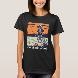 Lustiges Skelett-Angler-Shirt Nur noch ein Wurf Zi T-Shirt
