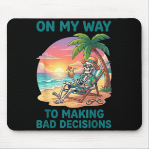 Lustiges Skelett auf dem Weg zu schlechten Entsche Mousepad