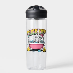Lustiges Skelett-Design "Duck Off" -61161 gerahmte Trinkflasche