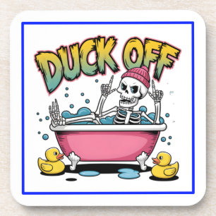 Lustiges Skelett-Design "Duck Off" - 61161 Getränkeuntersetzer