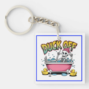 Lustiges Skelett-Design "Duck Off" - 61161 Schlüsselanhänger