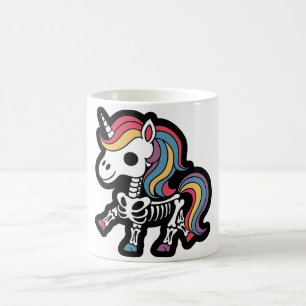 Lustiges Skelett Einhorn Liebhaber Grusel Hallowee Kaffeetasse