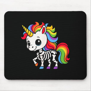 Lustiges Skelett-Einhorn-Liebhaber-Halloween-Kostü Mousepad