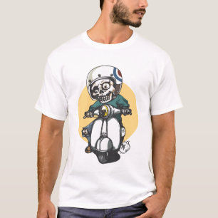 Lustiges Skelett fährt Fahrrad T-Shirt