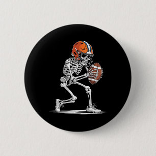 Lustiges Skelett Fußball Halloween Kostüm Jungen K Button