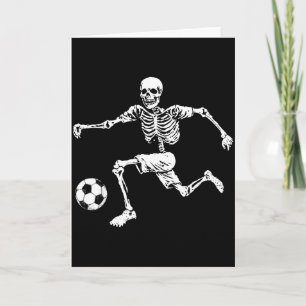 Lustiges Skelett Fußball Karte