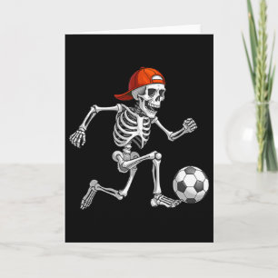 Lustiges Skelett Fußball Männer Jungen Kinder Hall Karte