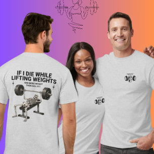 Lustiges Skelett-Gewichtheber-Gym-Set Humor T-Shir T-Shirt