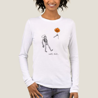 Lustiges Skelett Halloween-Kürbis-Ballon Dunkler H Tri-Blend Shirt