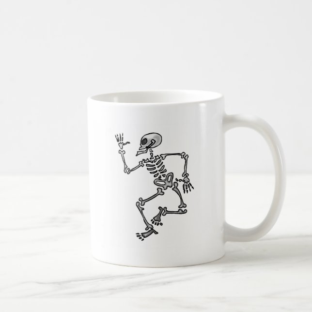 Lustiges Skelett Kaffeetasse (Rechts)