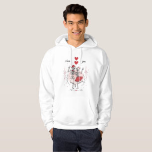 Lustiges Skelett-Paar in Liebe Hoodie