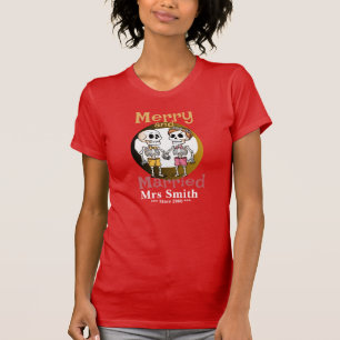 Lustiges Skelett-Paar T-Shirt