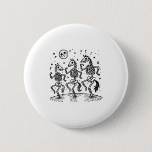 Lustiges Skelett Pferd Tanz Halloween Pferdeliebha Button