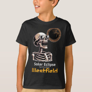Lustiges Skelett Sonnenfinsternis Westfield Indian T-Shirt
