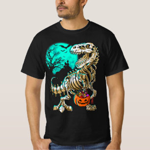 Lustiges Skelett TRex Halloween Jungen Dino Kinder T-Shirt