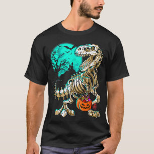 Lustiges Skelett TRex Halloween Jungen Dino Kinder T-Shirt