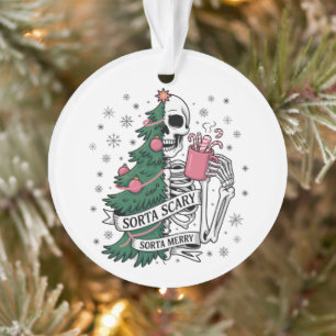 Lustiges Skelett Weihnachten So ziemlich Fröhlich  Ornament