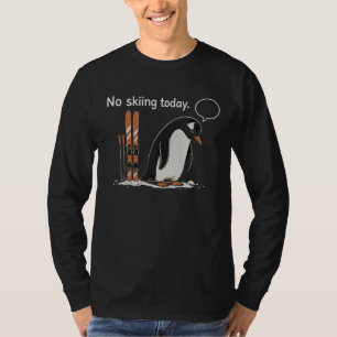Lustiges Ski-Pinguin-Inтроверт Grafik-Shirt T-Shirt
