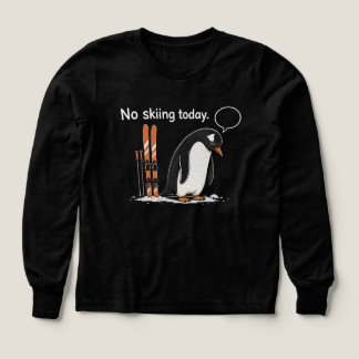 Lustiges Ski-Pinguin-Introvertiertes Grafik-Shirt