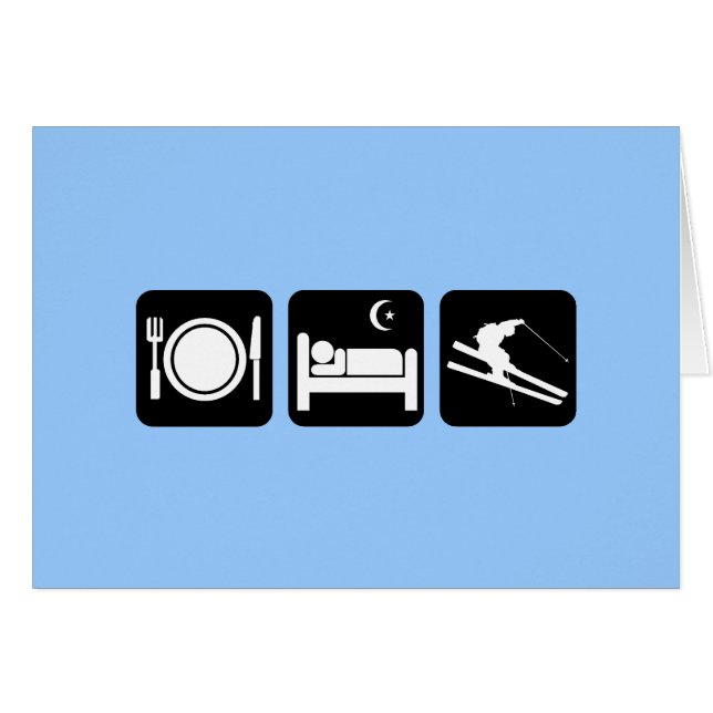 lustiges Skifahren (Vorderseite (Horizontal))