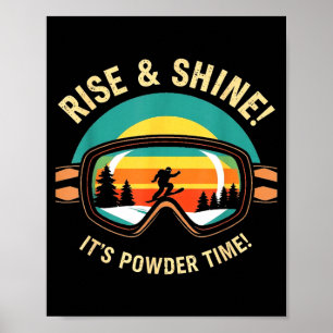 Lustiges Skifahren - aufstehen & strahlen! Pulvers Poster