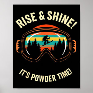 Lustiges Skifahren - aufstehen & strahlen! Pulvers Poster