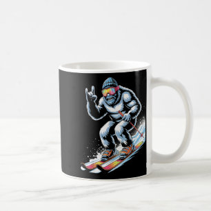 Lustiges Skifahren Bigfoot Ski Wintersport Snowboa Kaffeetasse