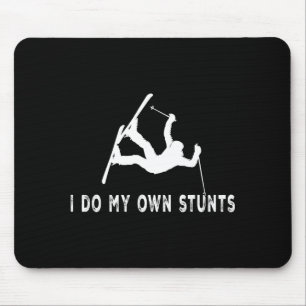 Lustiges Skifahren, ich mache meine eigenen Stunts Mousepad
