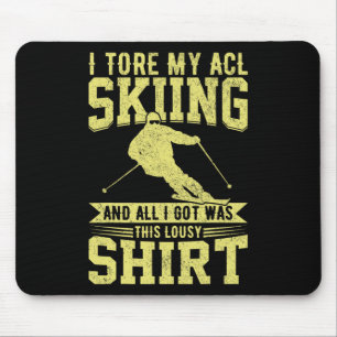 Lustiges Skifahren Ich Riss Mir Mein VKB Beim Skif Mousepad
