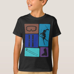 Lustiges Skifahren Schnee Abenteuer Wintersport Li T-Shirt