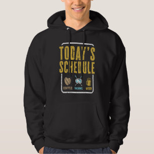 Lustiges Skifahren Winter Heutiger Zeitplan Bier K Hoodie